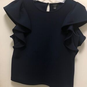 Halogen Midnight Blue Ruffle Sleeve Blouse